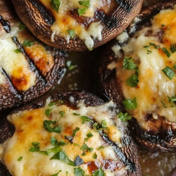 Grilled Portobello Mushroom Recipe with Cheese