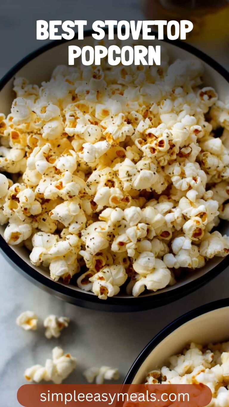 Best Stovetop Popcorn – Simple Easy Meals