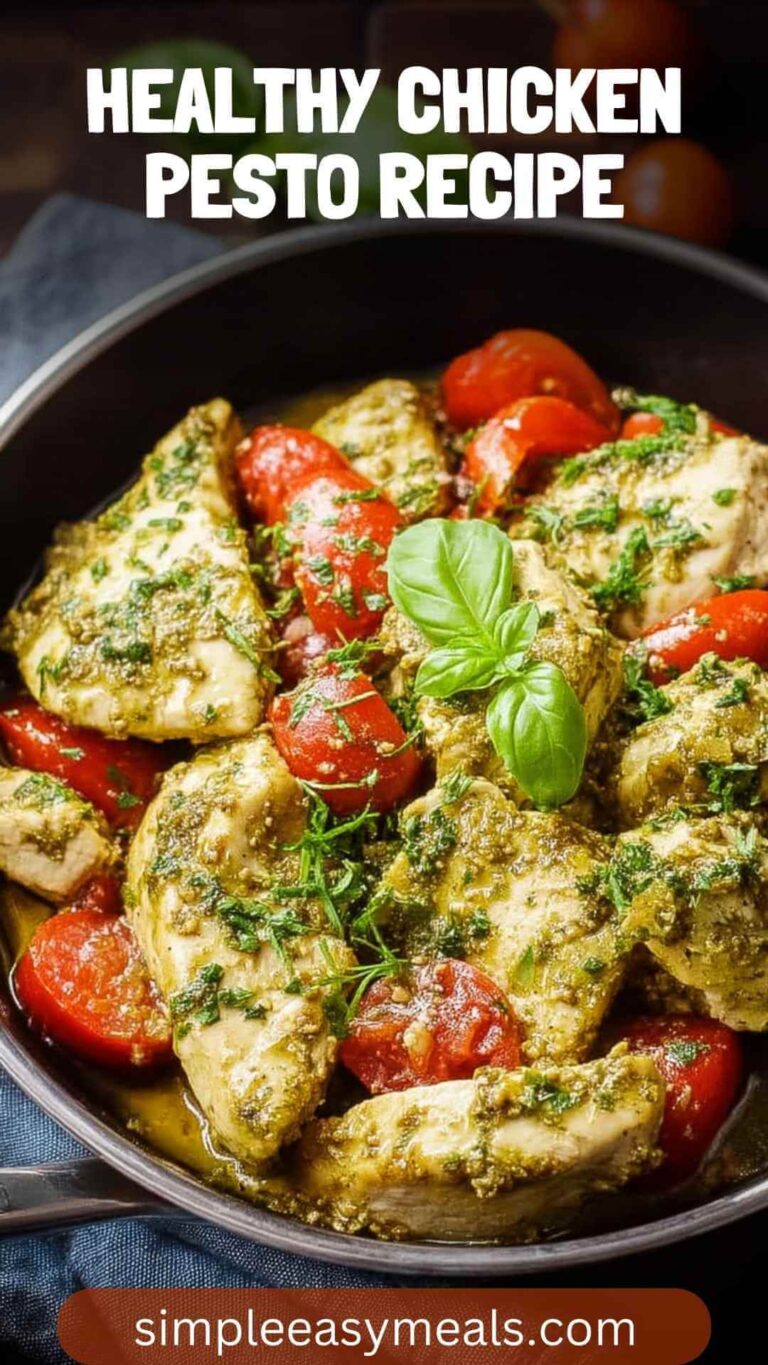 Healthy Chicken Pesto Recipe – Simple Easy Meals
