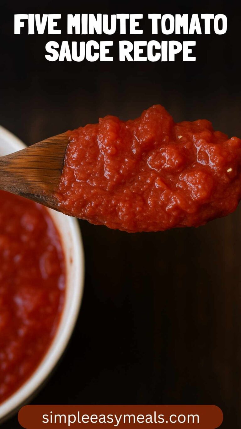 Five Minute Tomato Sauce Recipe – Simple Easy Meals