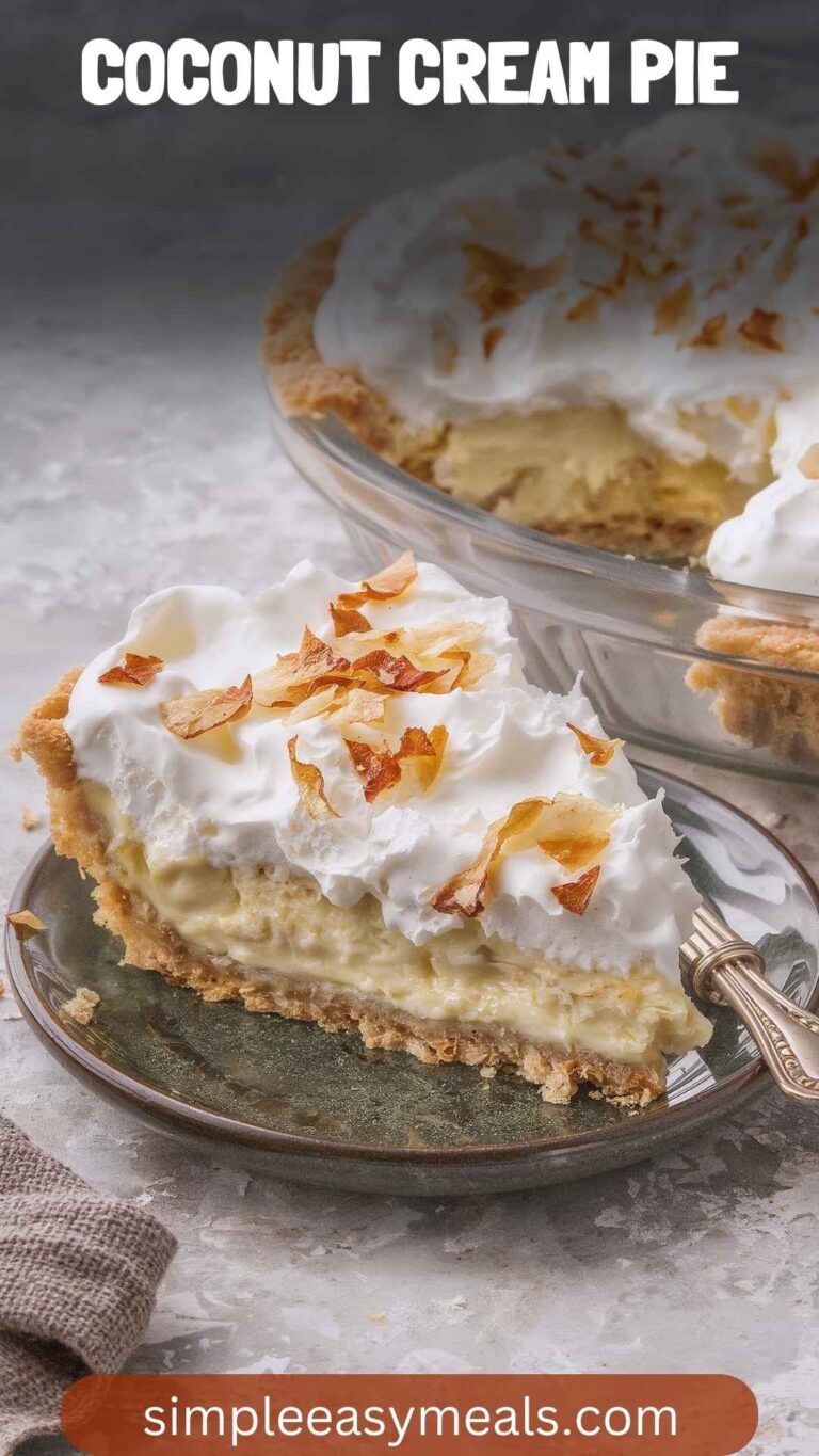 Coconut Cream Pie – Simple Easy Meals