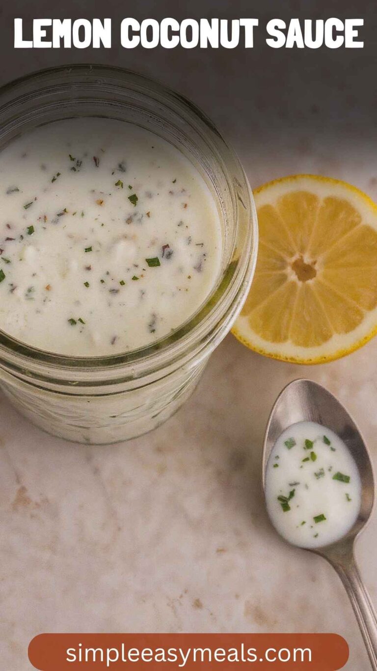 Lemon Coconut Sauce – Simple Easy Meals
