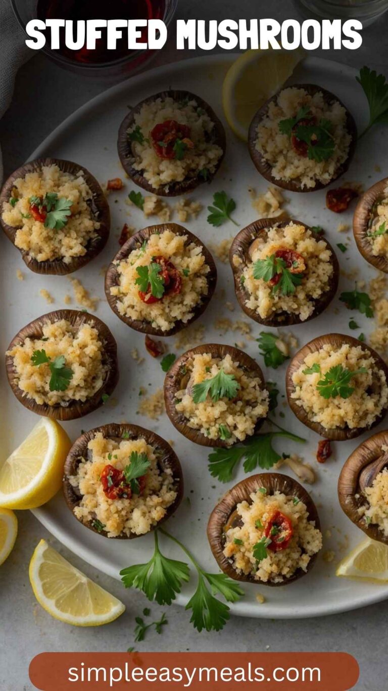 Stuffed Mushrooms – Simple Easy Meals