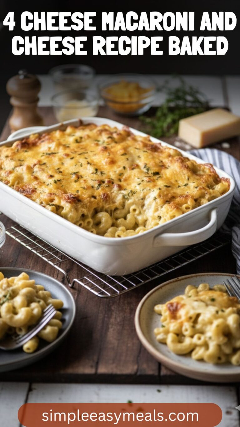 4 Cheese Macaroni And Cheese Recipe Baked –  Simple Easy Meals