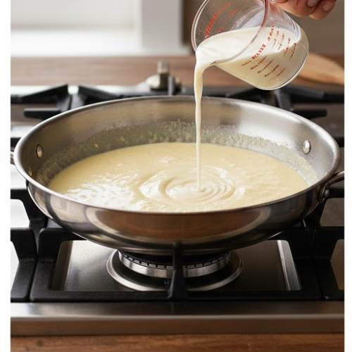 Step 3: Stir in the Milk