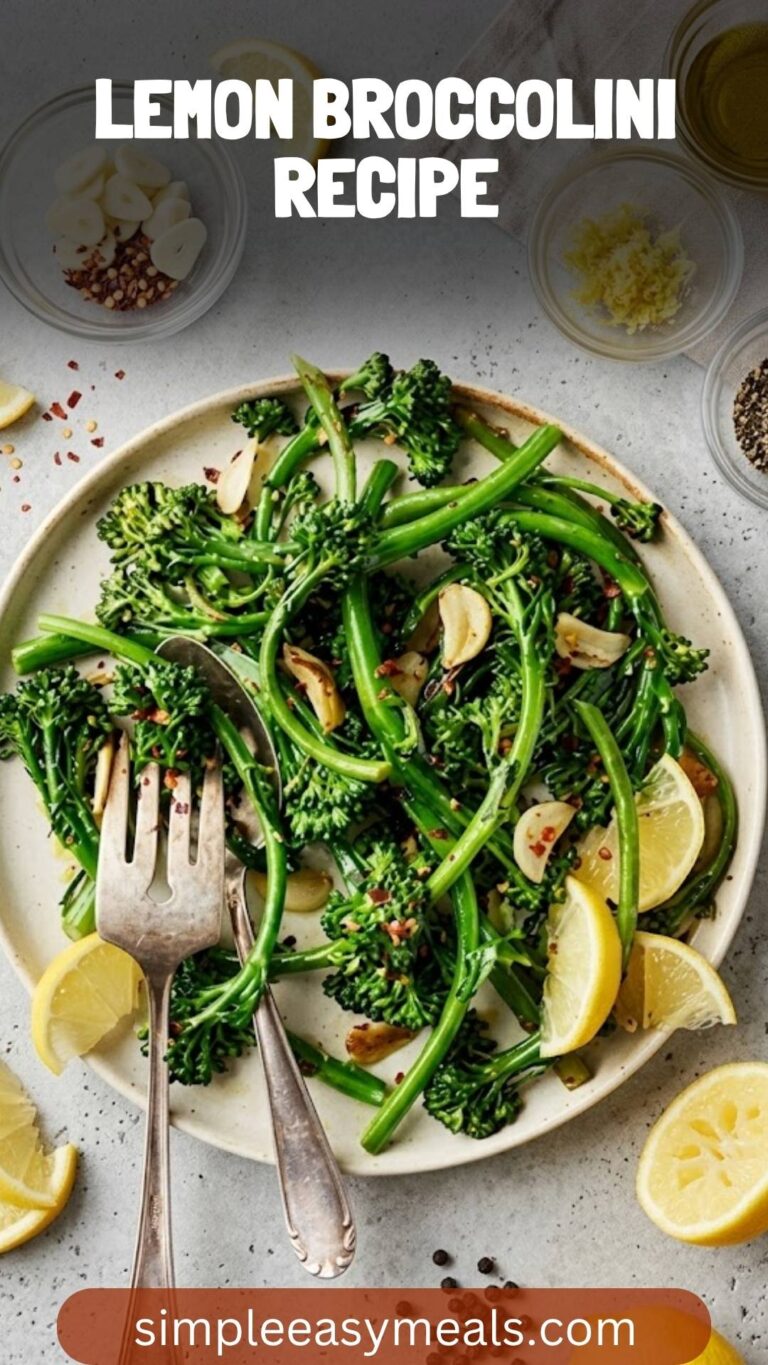 Lemon Broccolini Recipe – Simple Easy Meals