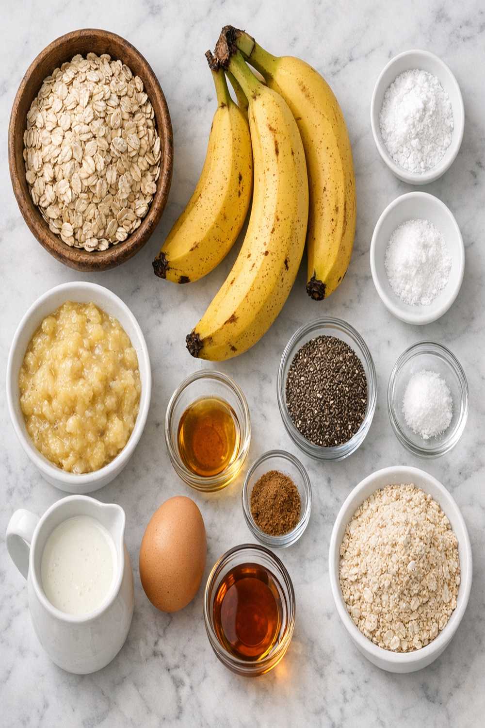 Banana Oat Pancake Recipe ingredients