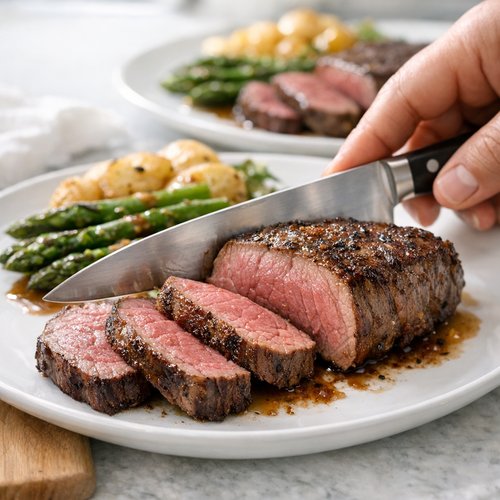 Step 9: Slice Your Beef and Arrange on Plates
