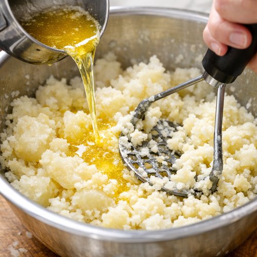 Step 5: Mash with Butter for Initial Creaminess