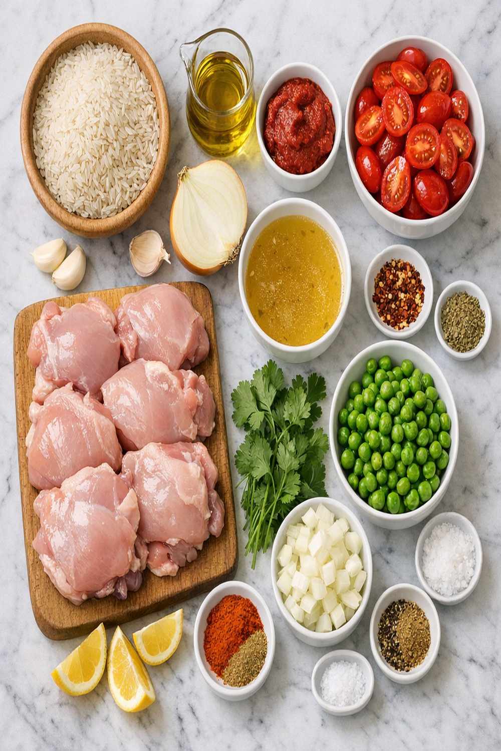 Chicken Tomato Rice Recipe ingredients