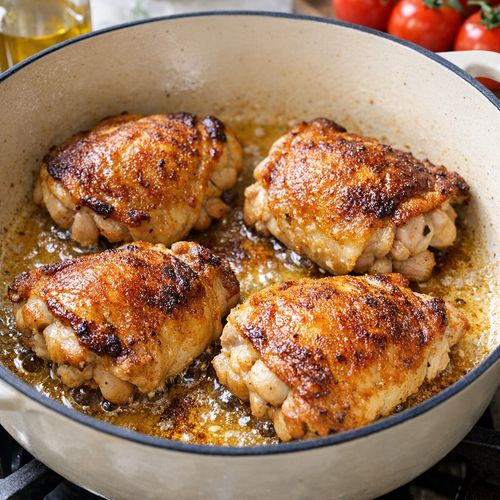 Step 1: Build a Golden Crust on the Chicken