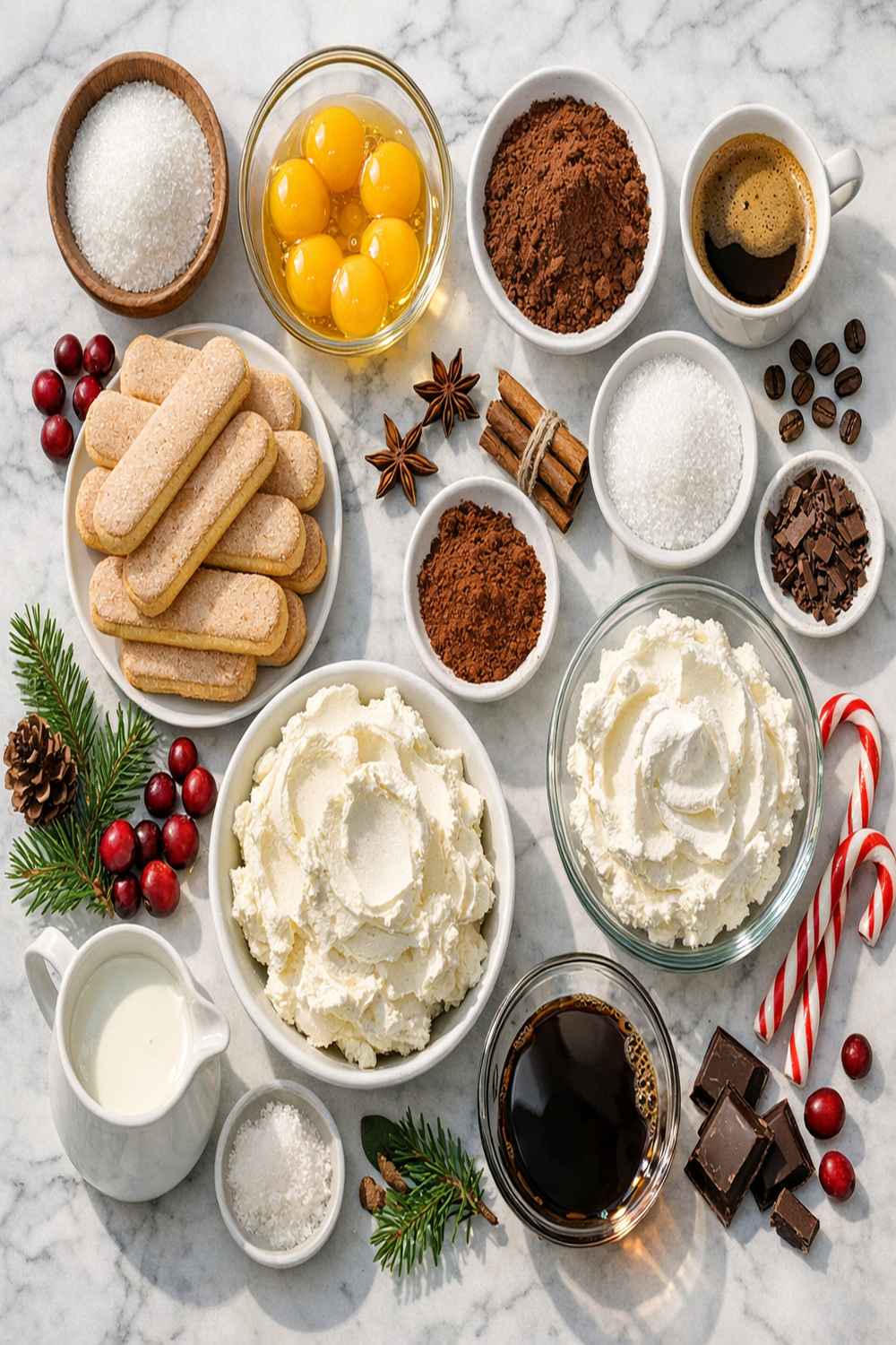 Christmas Tiramisu Recipe ingredients
