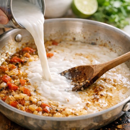 Step 5: Add the Coconut Milk and Create Your Sauce