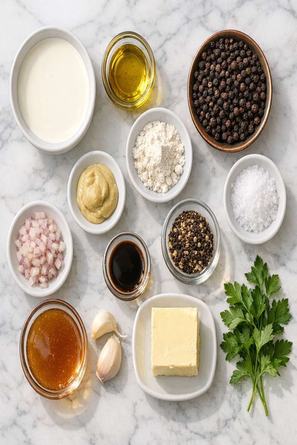 Creamy Black Pepper Sauce Recipe ingredients