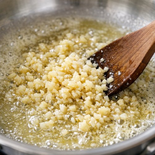 Step 2: Add Garlic and Build Flavor Gradually