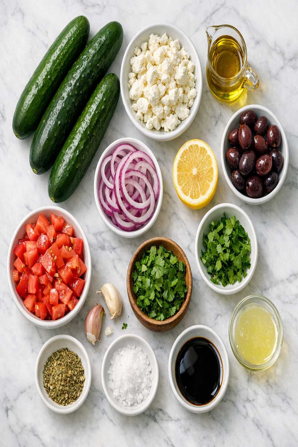Cucumber Feta Salad Recipe ingredients