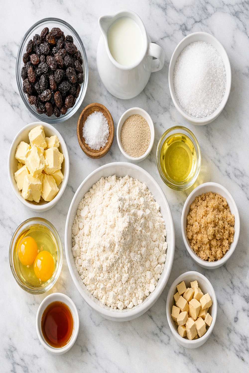Easy Raisin Bread Recipe ingredients