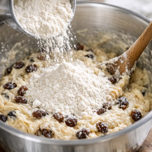Step 4: Add Your Flour and Raisins (Building Structure)