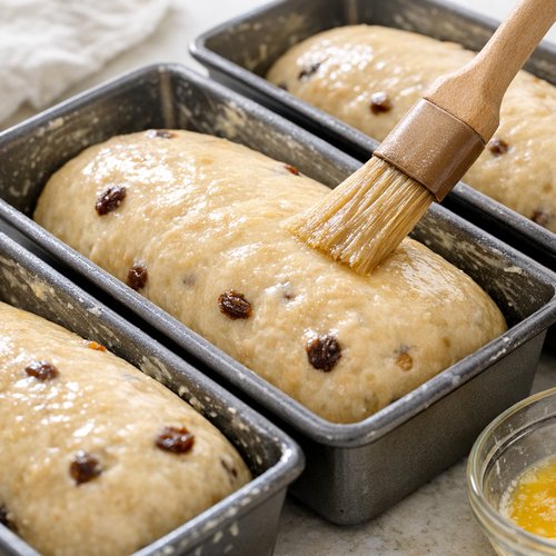 Step 8: Place in Pans and Second Rise (1 Hour)